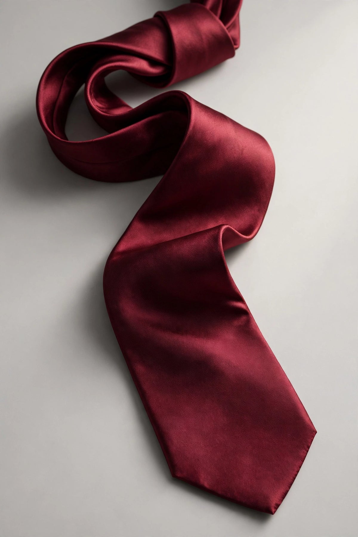 Burgundy necktie