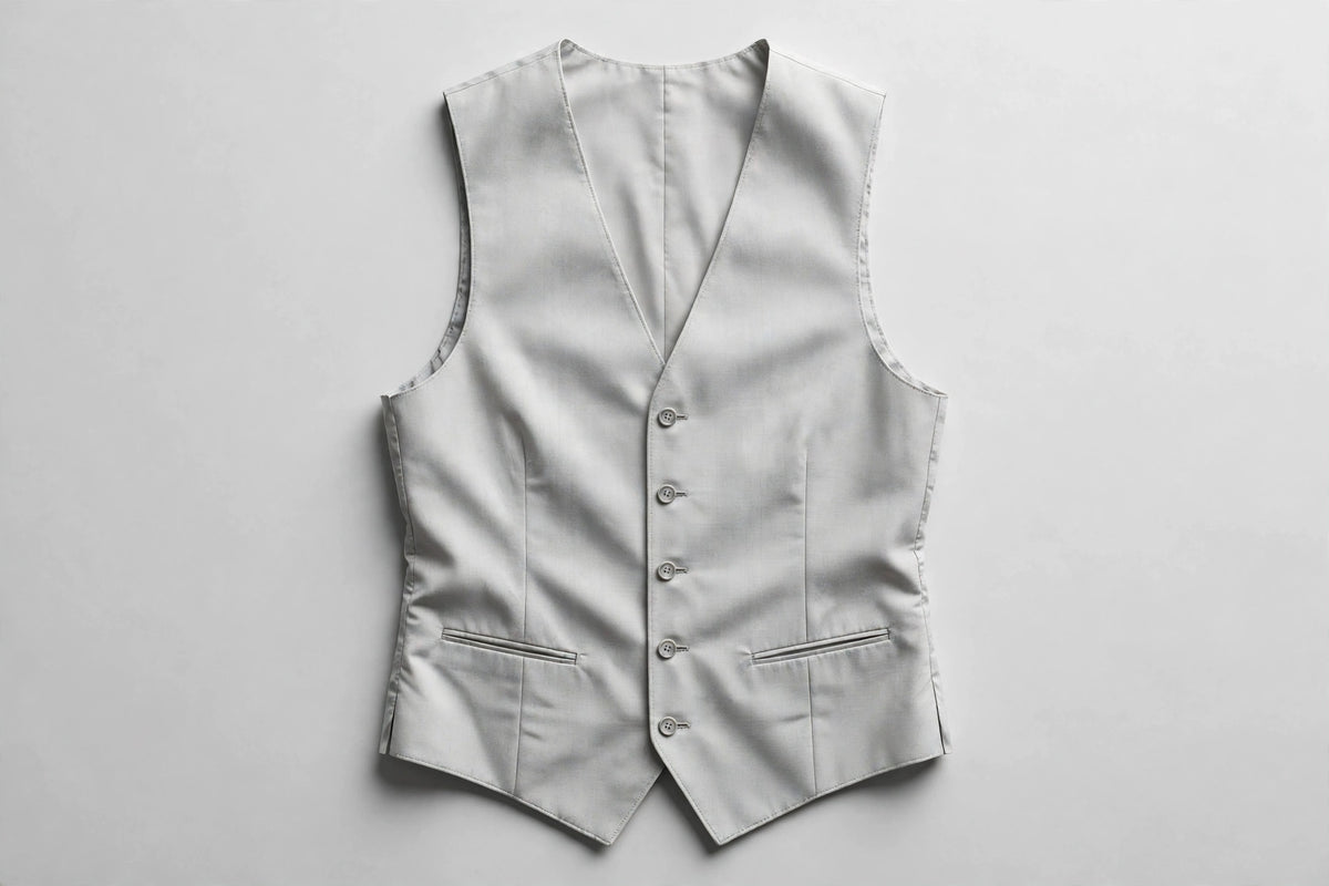 Light Grey men's vest — front view