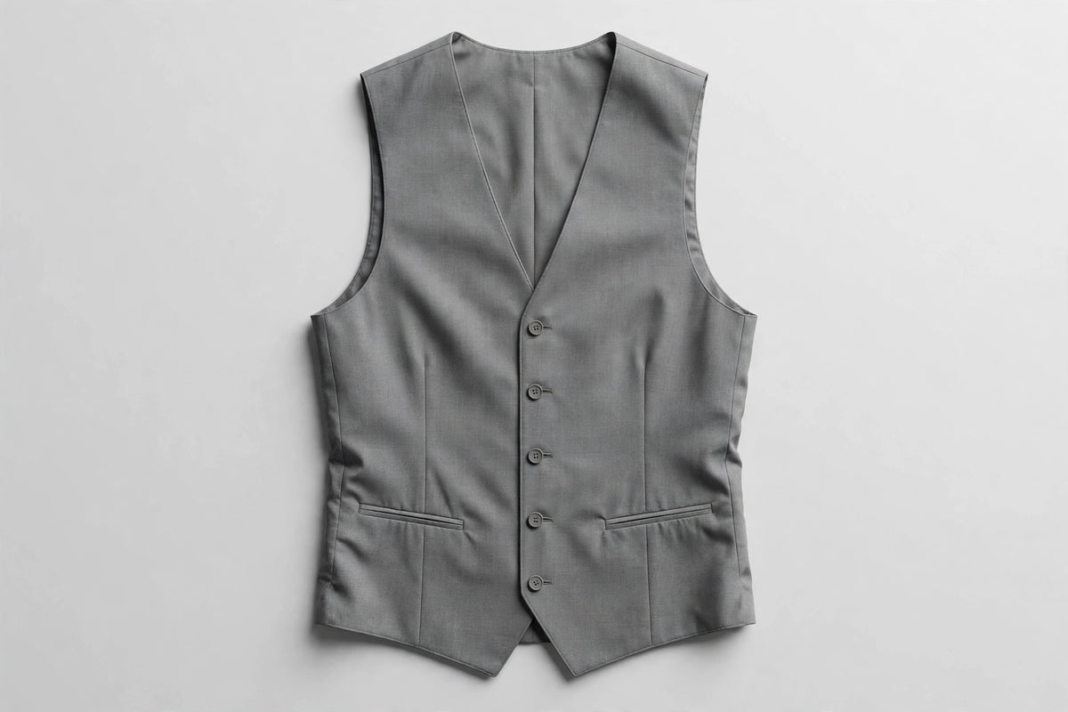 Medium Grey men's vest — front view
